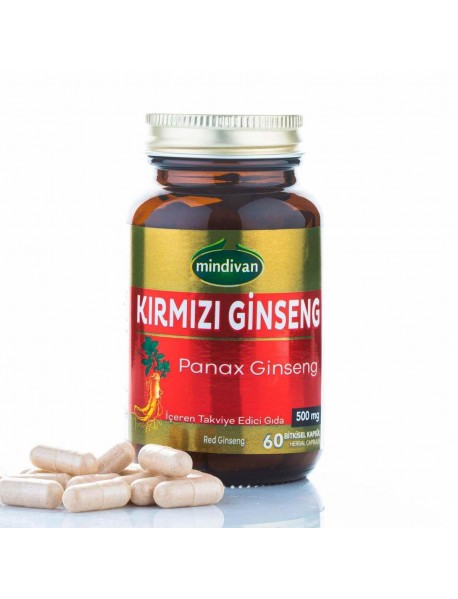 Kırmızı Ginseng Ekstraktı 500 Mg 60 Kapsül-mindivan