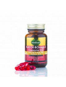 Krill Oil & Omega 3 & Coenzyme Q10 500 Mg 60